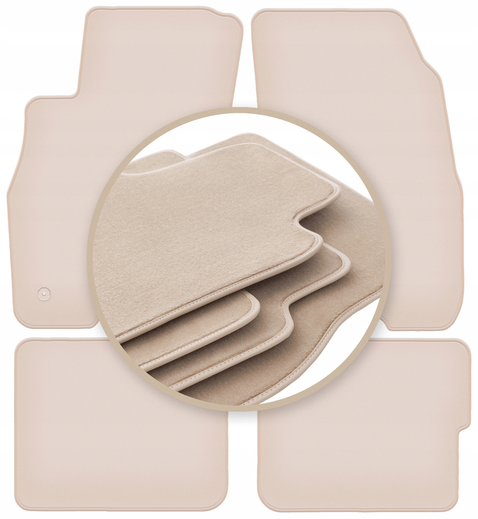 Velúrové koberčeky 10 mm Premium pre: Fiat Grande Punto hatchback 2005-2009