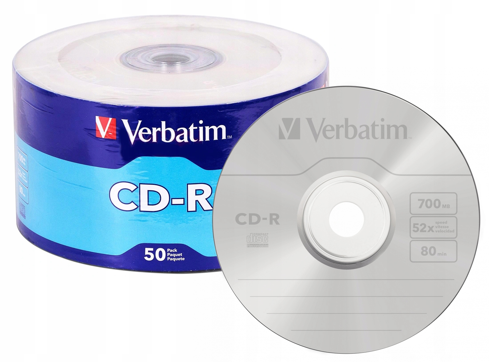 

Verbatim Płyty Cdr-r 700MB x52 Opakowanie 50 Sztuk