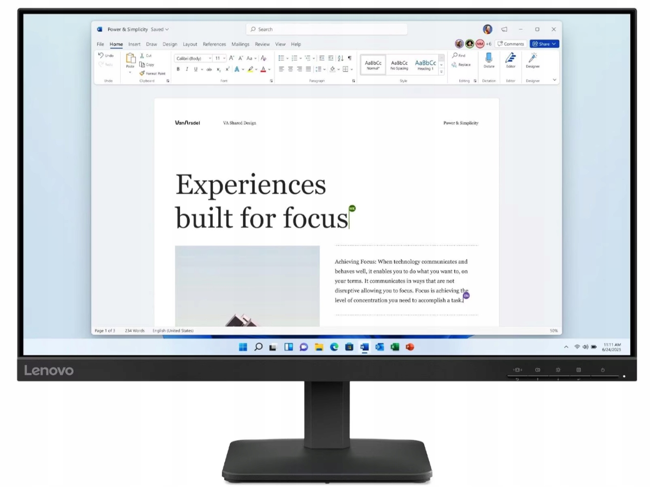 Monitor Lenovo L24-4e 23,8'' FHD IPS 100Hz 4ms