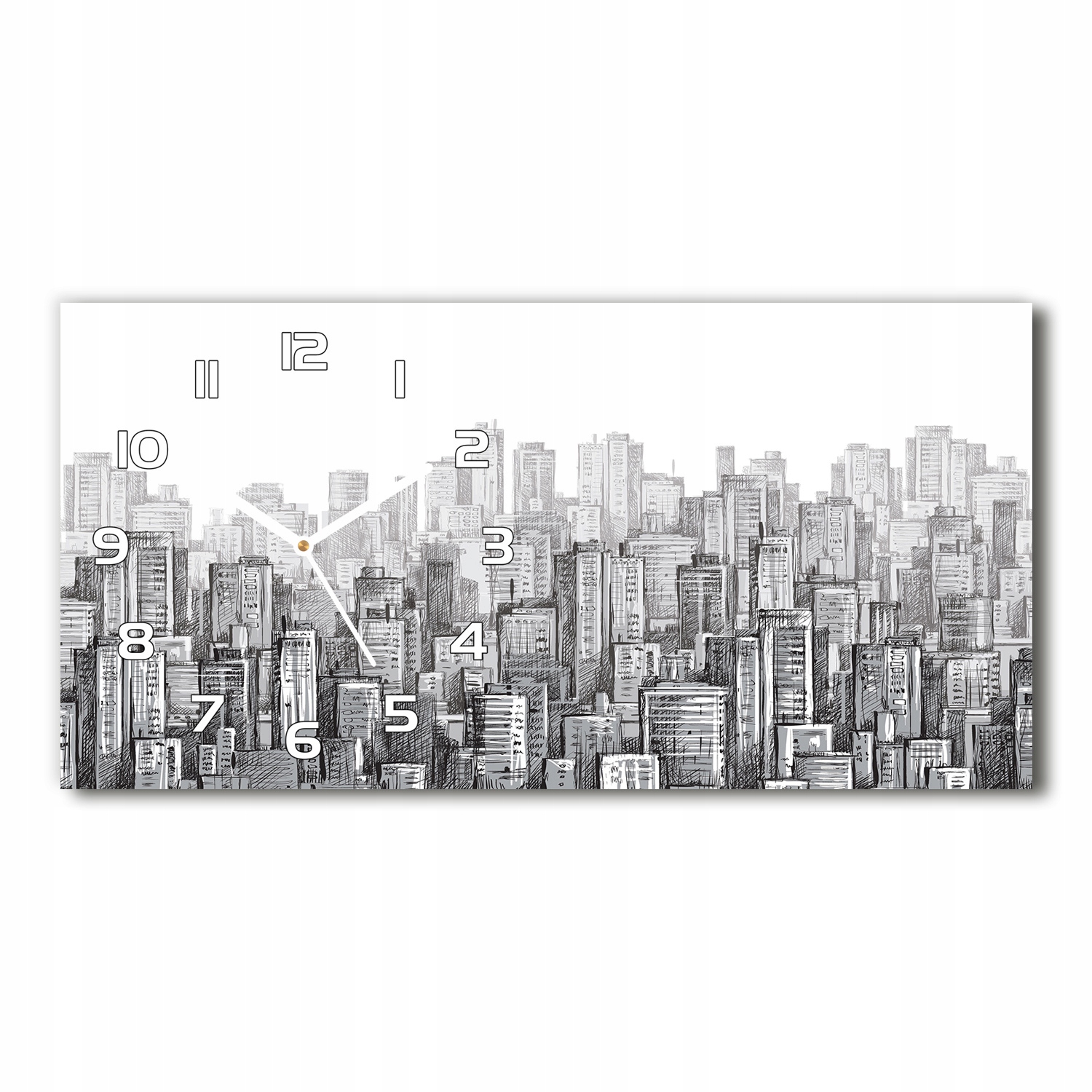 

Zegar ścienny szklany cichy Drapacze chmur 60x30cm