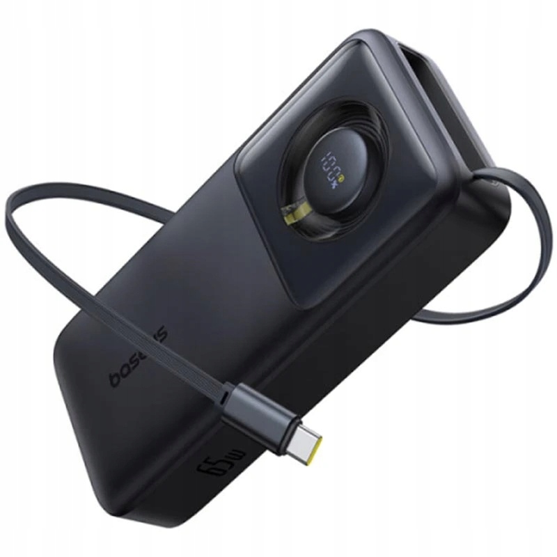 Baseus Powerbanka Qpow2 20000mAh 65W s káblom Usb-c čierna