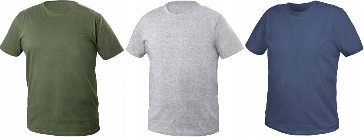 KOSZULKA MĘSKA T-SHIRT BAWEŁNIANY SPORTOWA ZIELONY SZARY GRANATOWY 3szt 3XL Przeznaczenie uniwersalne