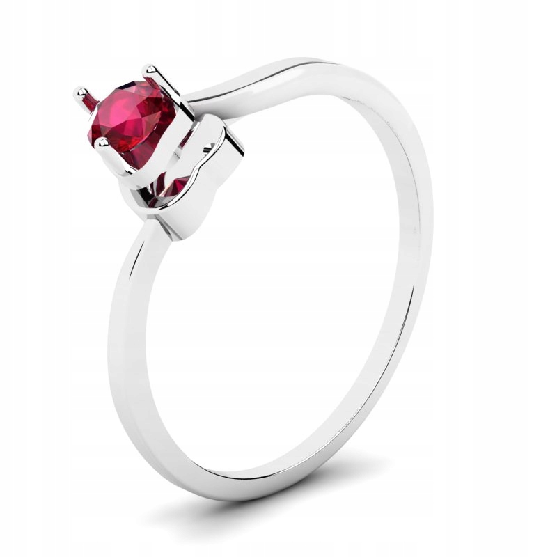 

Pierścionek Białe Złoto Serce Z Czerwoną Cyrkonią