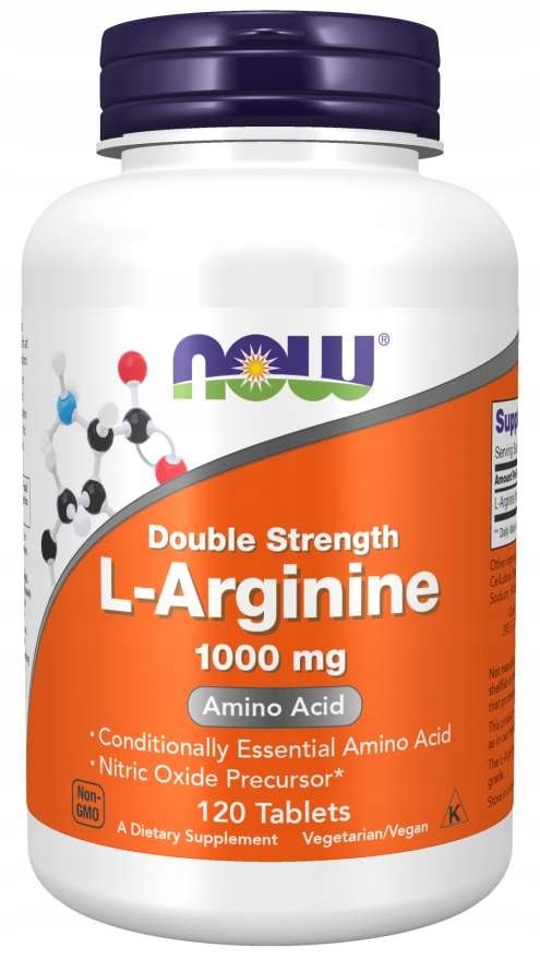 Now Foods L-Arginin Double Strength 1000 mg (120 tablet)