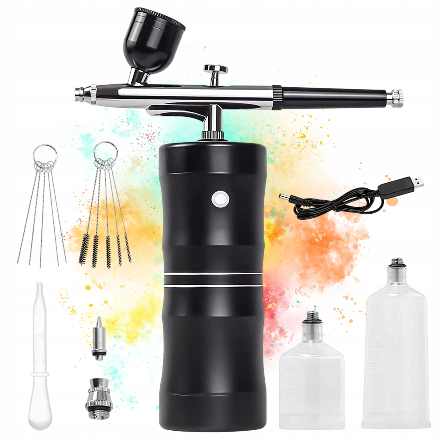 Bezdrátový aerograf 34PSI pro tělo a nehty, modelovací dorty