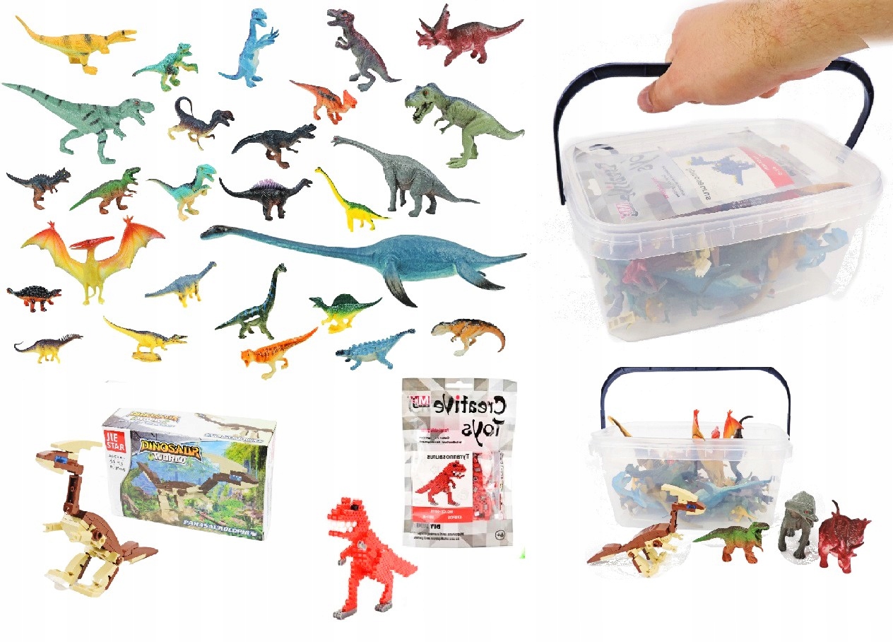 

Wielki Zestaw Kuferek Paczka Dinozaury Dinozaur