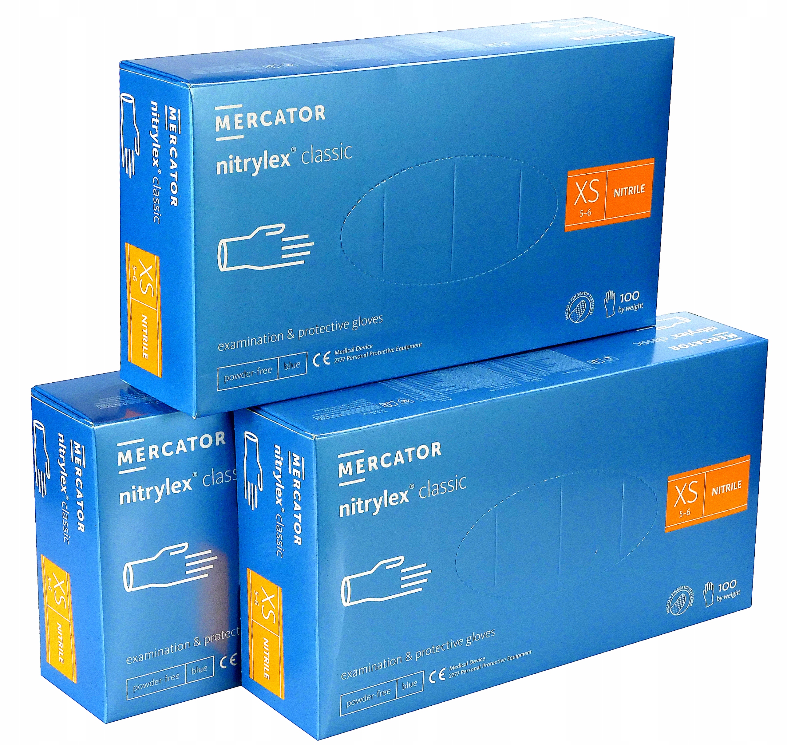 

Rękawice rękawiczki nitrylowe Mercator Xs 300 szt