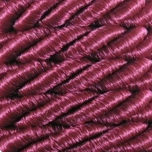 Sznurek 7mm 319 bordo/róż skręcanyDO Alb 1mb 7815