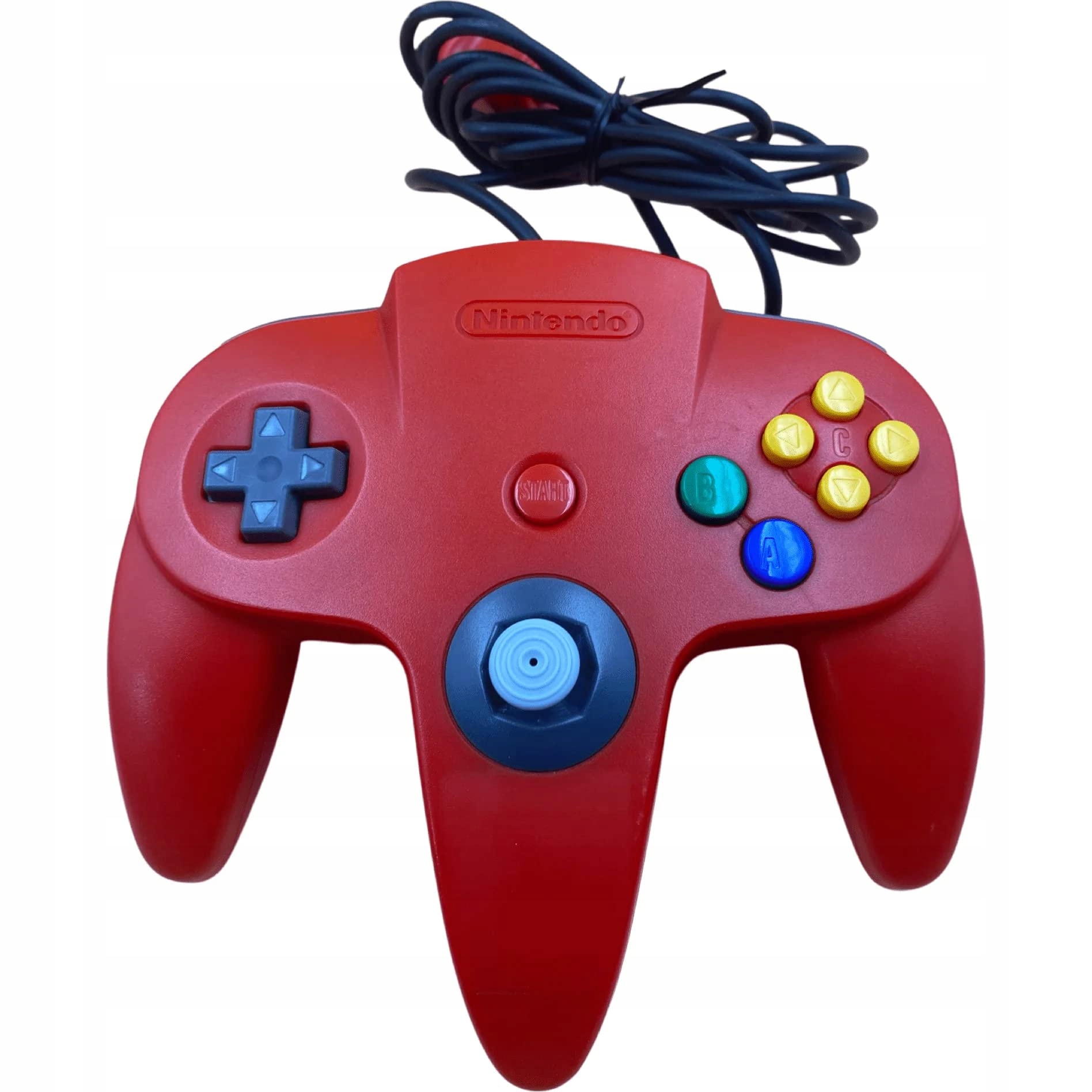 Kontroler Nintendo 64 przewodowy czerwony