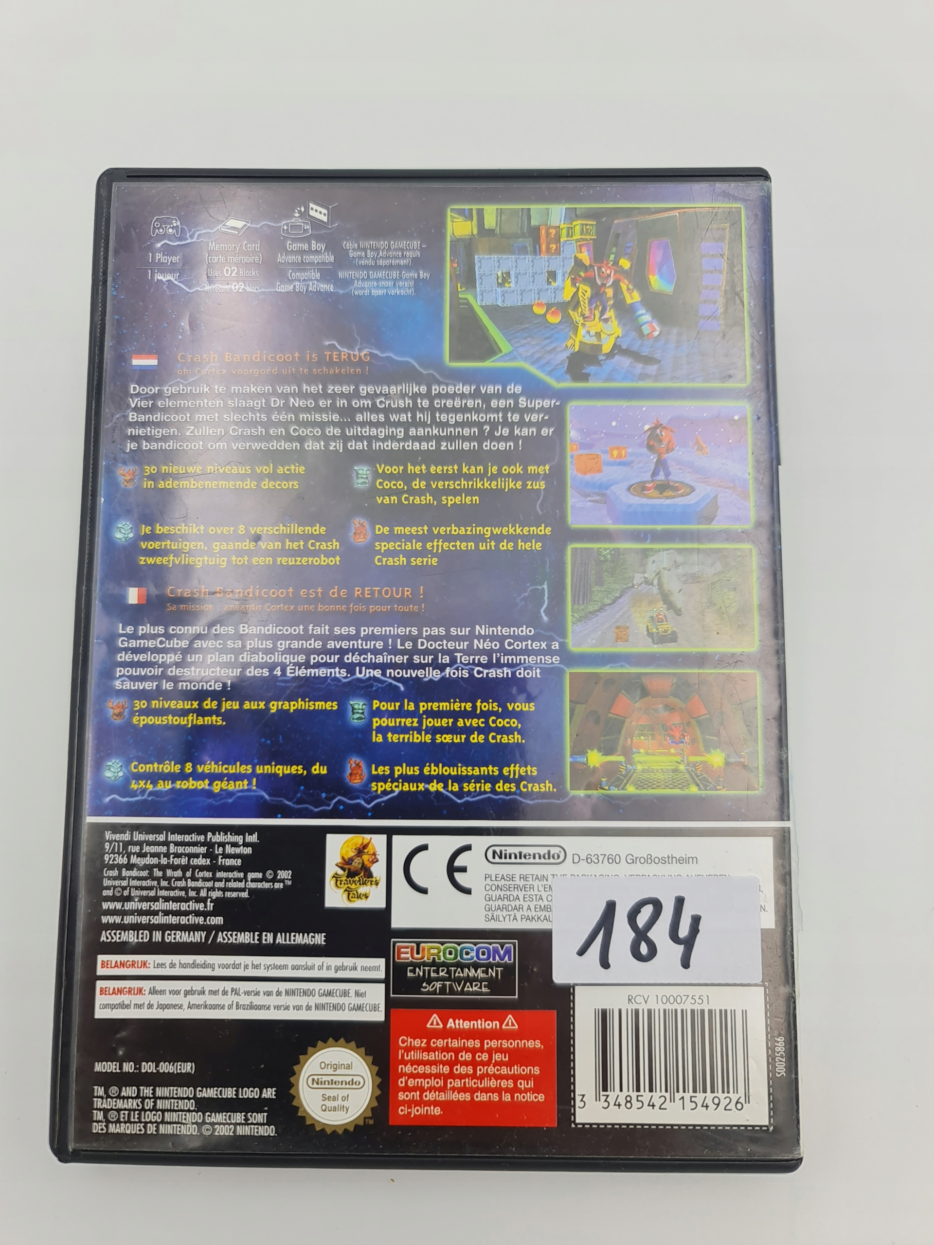 GAMECUBE CRASH BANDICOOT THE WRATH OF CORTEX Producent Nintendo