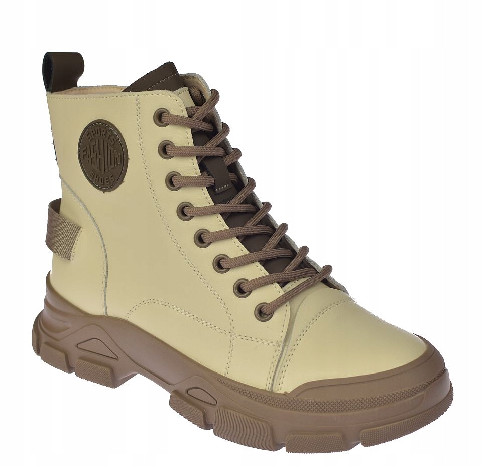 Dámské kožené bojové Kanady B-3-1502, zimní kotníkové boty s izolací na zip, vel. 37