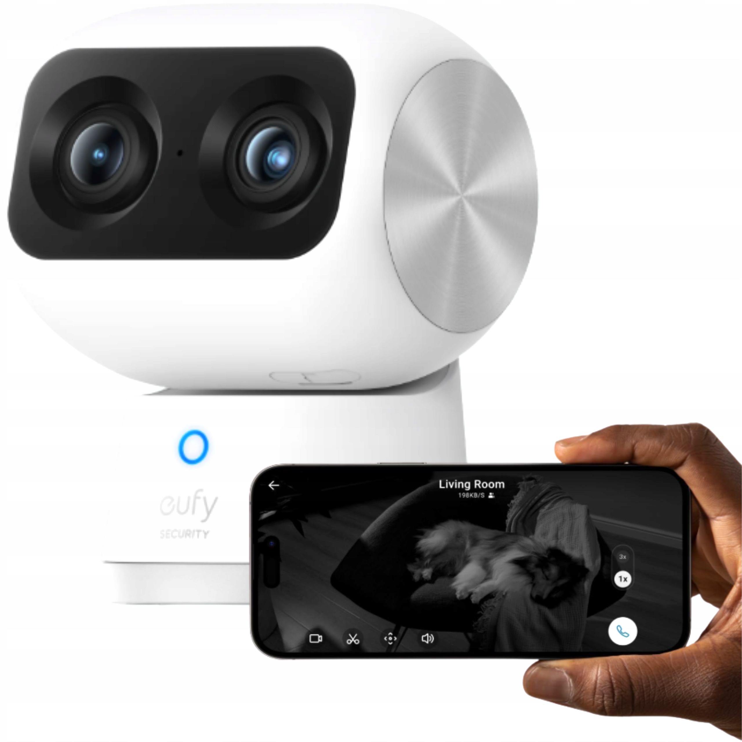 KAMERA WEWNĘTRZNA MONITORING ELEKTRONICZNA NIANIA DO ŚLEDZENIA 360 ZOOM