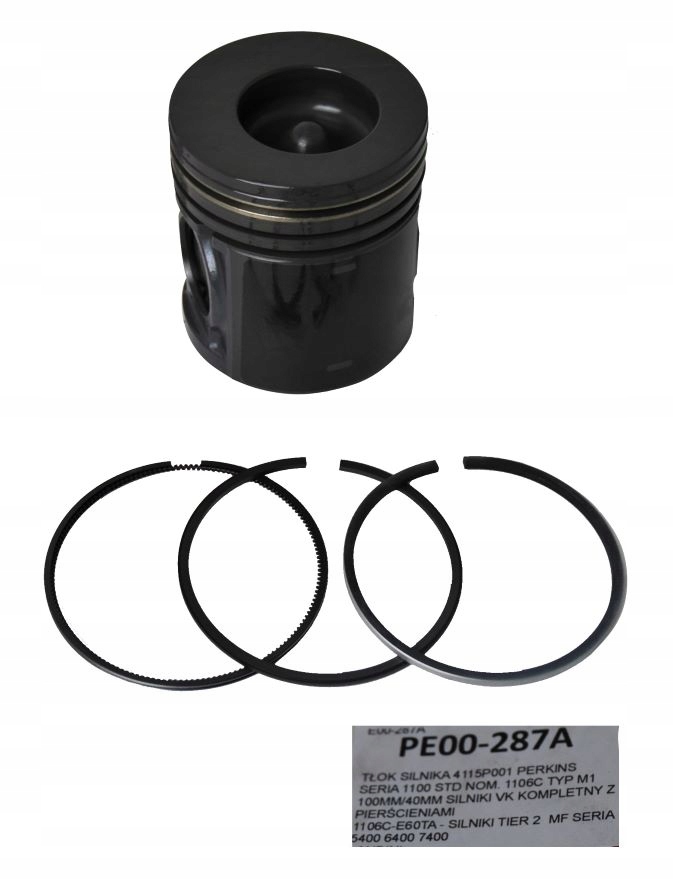 PE00-287A - ПОРШЕНЬ ДВИГАТЕЛЯ PERKINS СЕРИИ VK 1106C-E60T 100 ММ