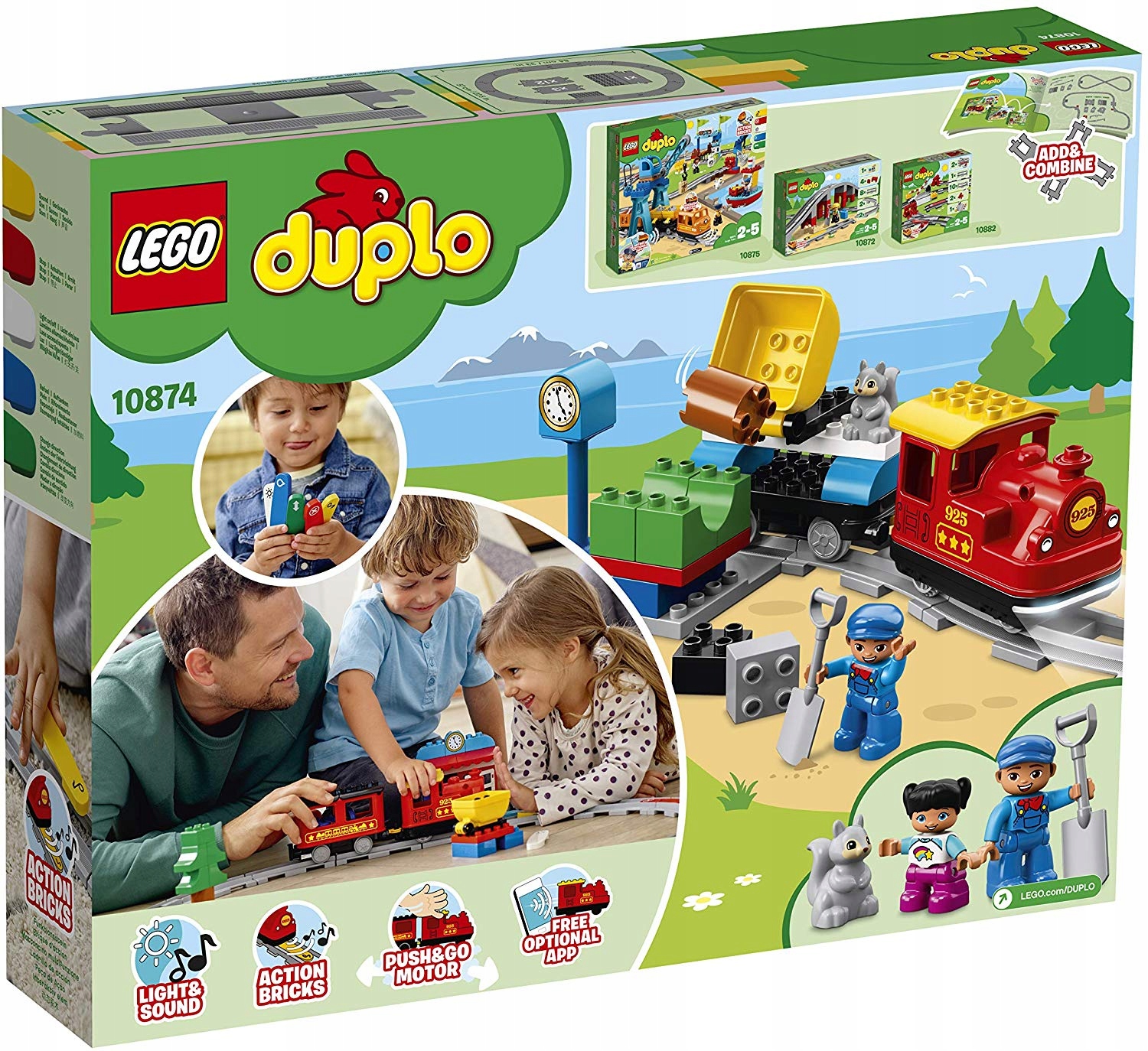 LEGO 10874 POCIĄG LOKOMOTYWA KOLEJKA CIUCHCIA TORY EAN (GTIN) 5702016117264