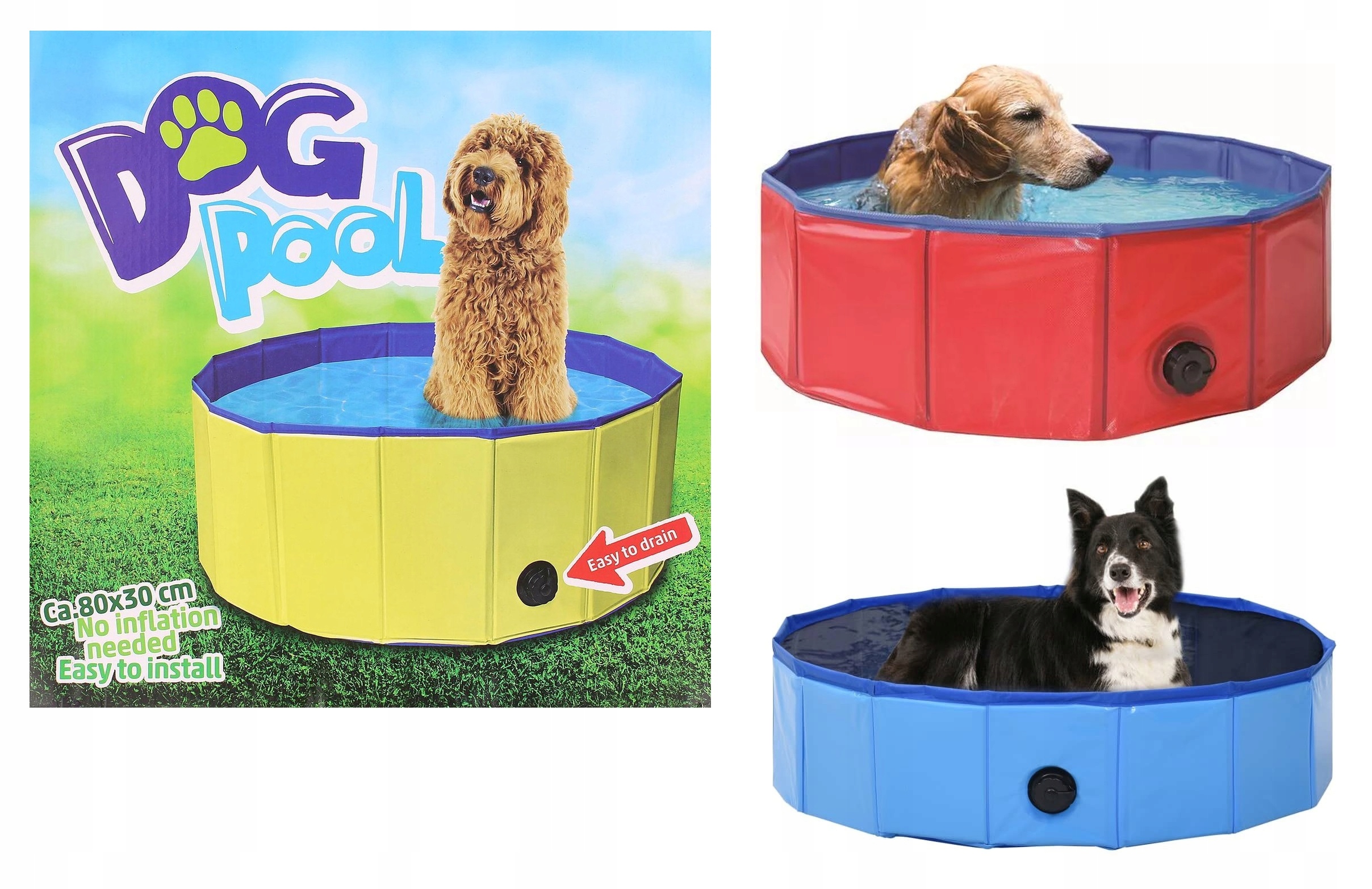 

Basen dla psa kota zwierząt składany kojec 80 x 30