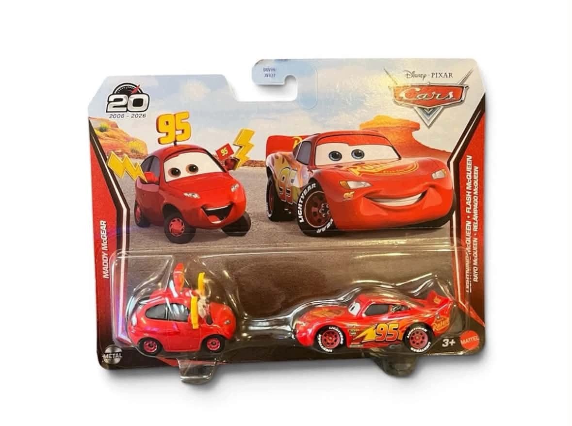 Auta Cars Disney Pixar Mattel 2-pack Zygzak McQueen & Maddy McGear 20-lecie