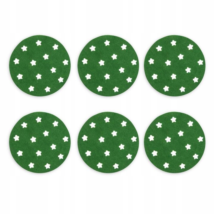 

Świąteczne podkładki pod kubek 6 sztuk Gwiazdki