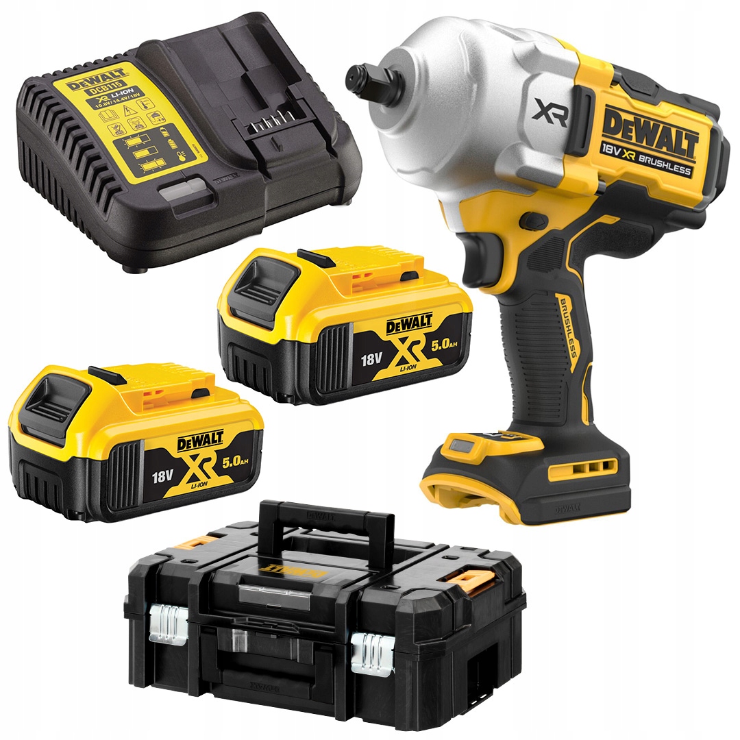 Rázový uťahovák 18V 1626Nm 1/2" 2x5Ah Tstak DeWalt DCF961P2