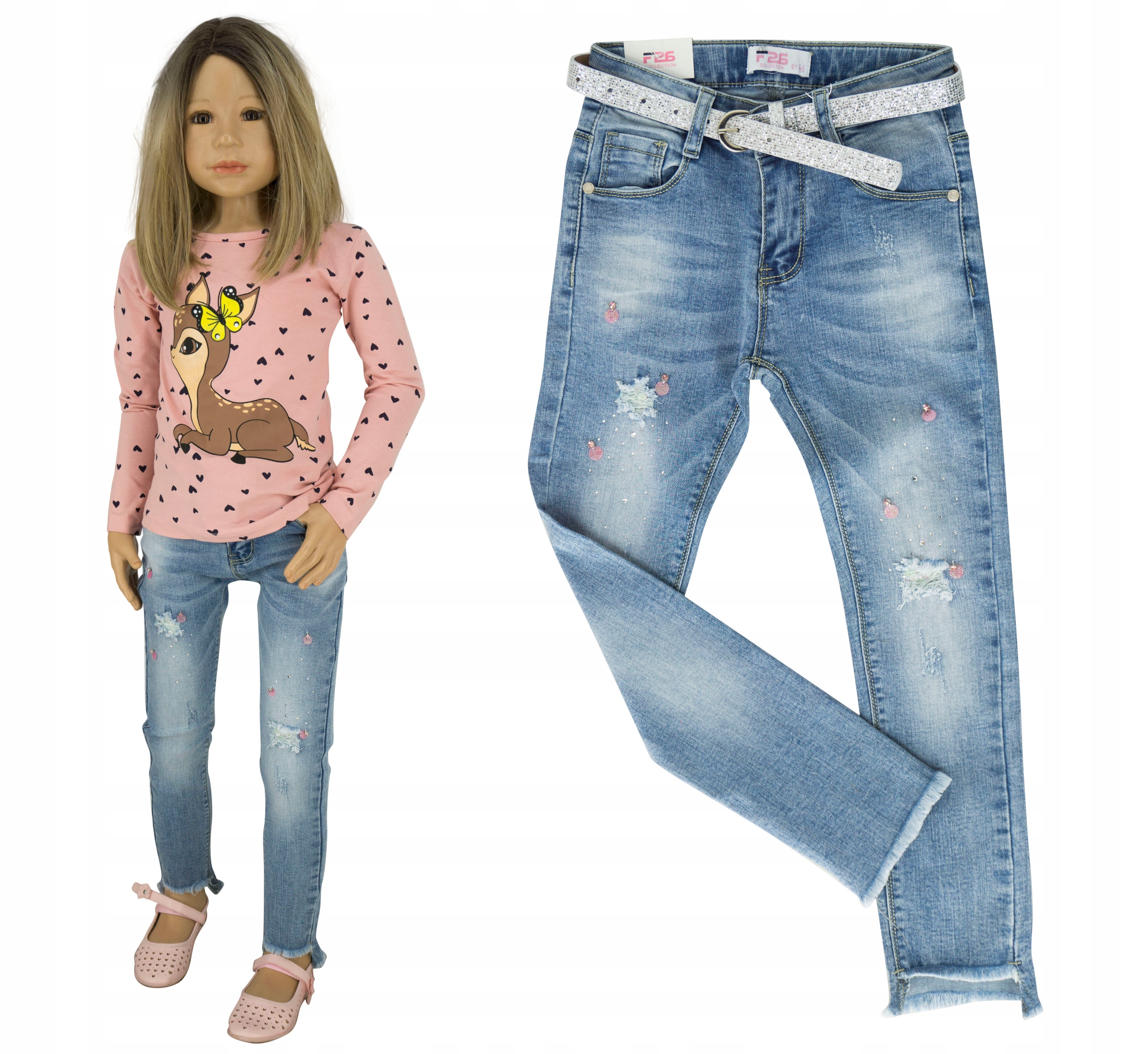 

0734 Spodnie jeans lycra rozmiar 110/116