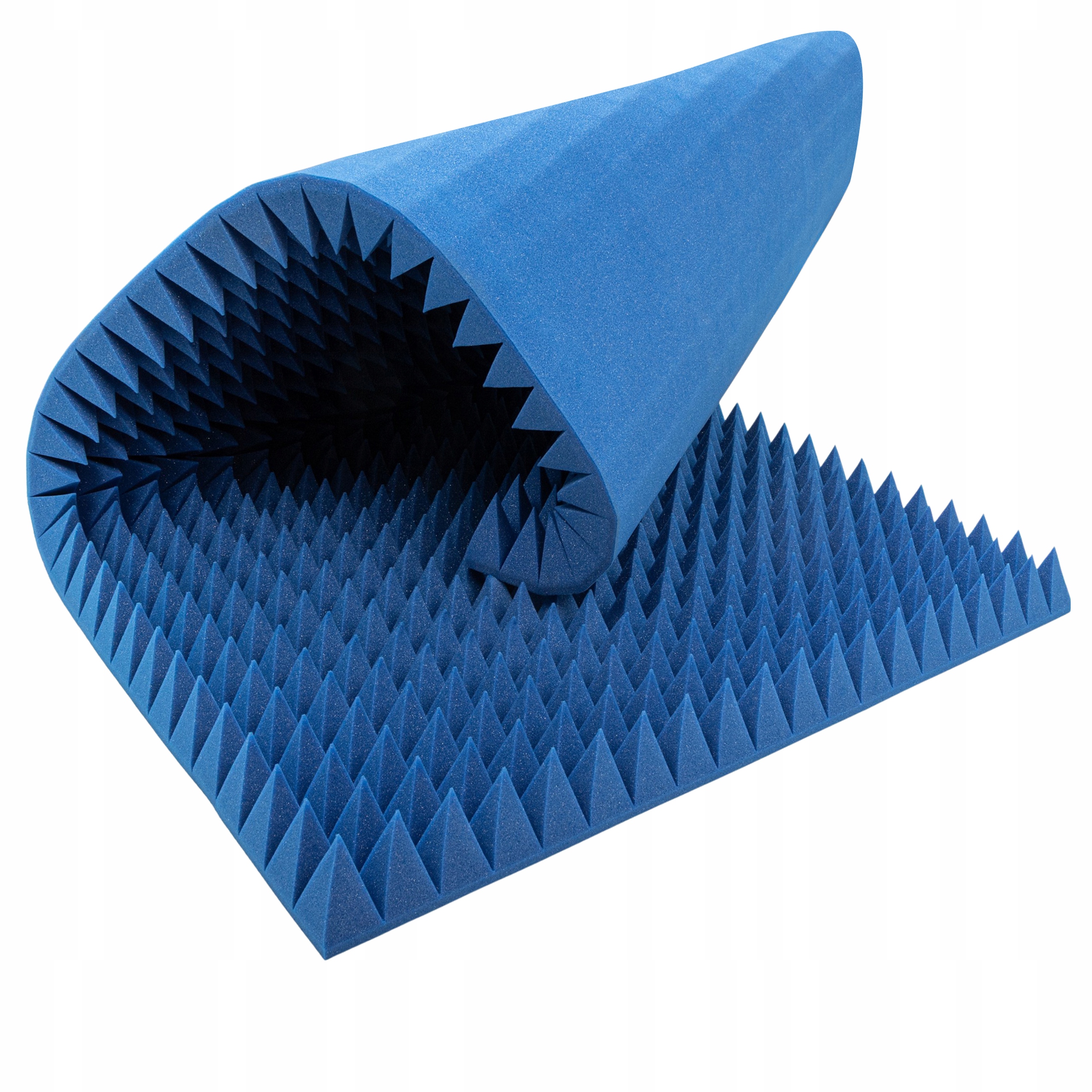Akustická zvuková pěna, ostnatá pyramida, modrá zvukově izolační pěna