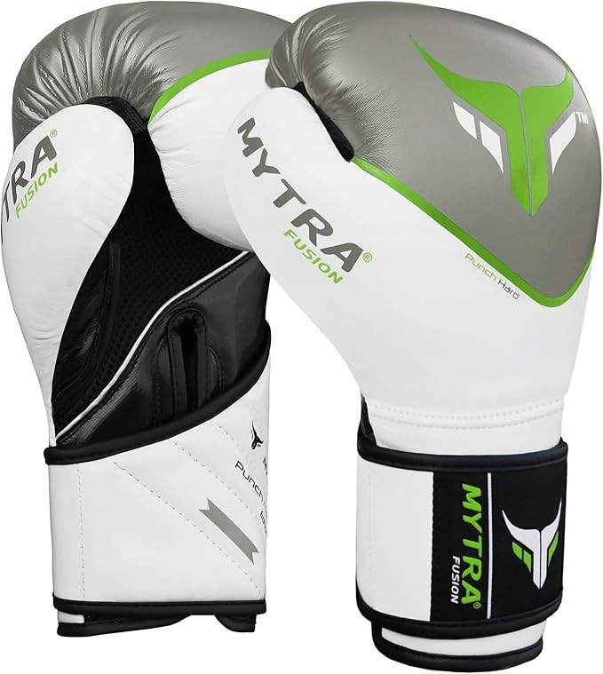 Rękawice Bokserskie Mytra Fusion 10 Oz Biało-szare Treningowe Sparingowe