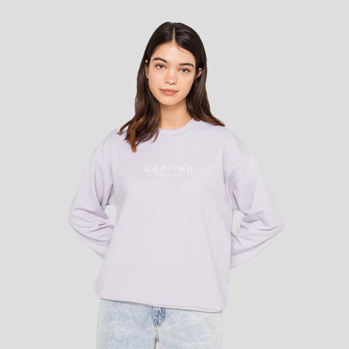 Dámská Mikina Kaotiko Crew Abby L, Fialová, Městská