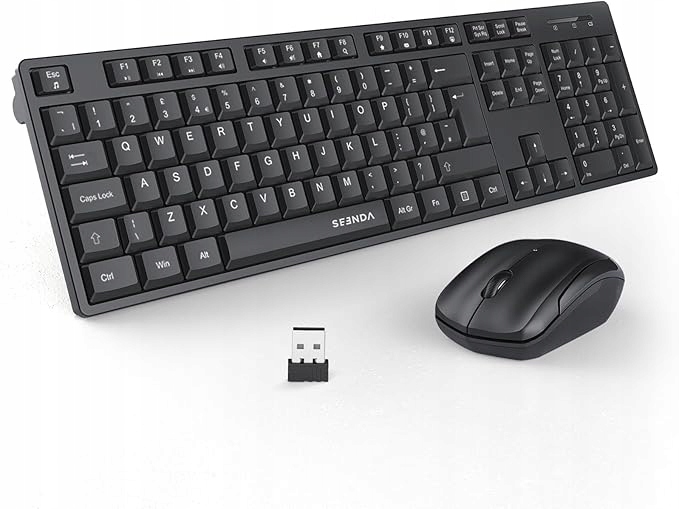 Seenda K041 sada klávesnice a bezdrátová myš Usb Qwerty Uk