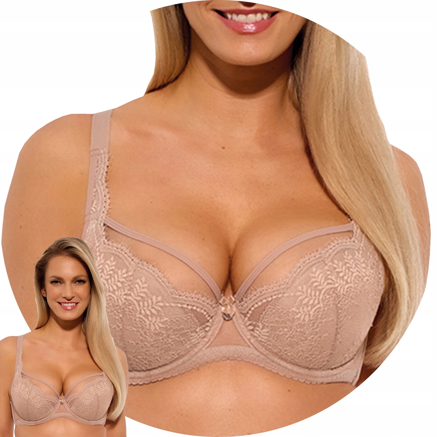 Gaia 1263 Elin Polovyztužená podprsenka Semi Soft mokka 65K