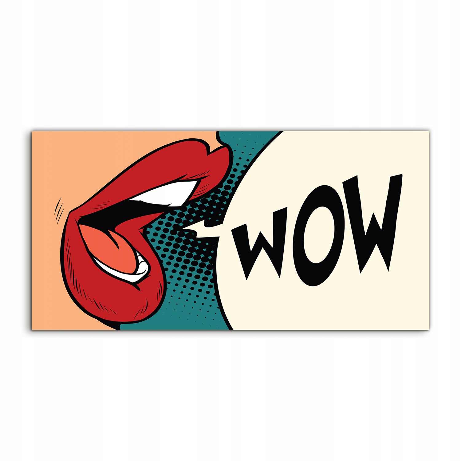 

Fotoobraz 140x70 na ścianę Usta Wow Vintage Plakat