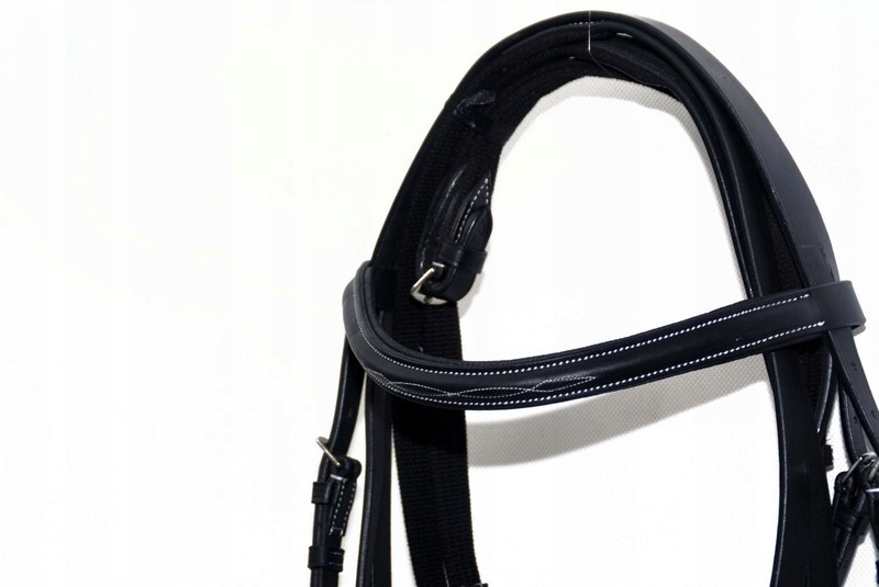 Ogłowie Wodze Anatomiczne Profilowane Roz.full kolor czarny