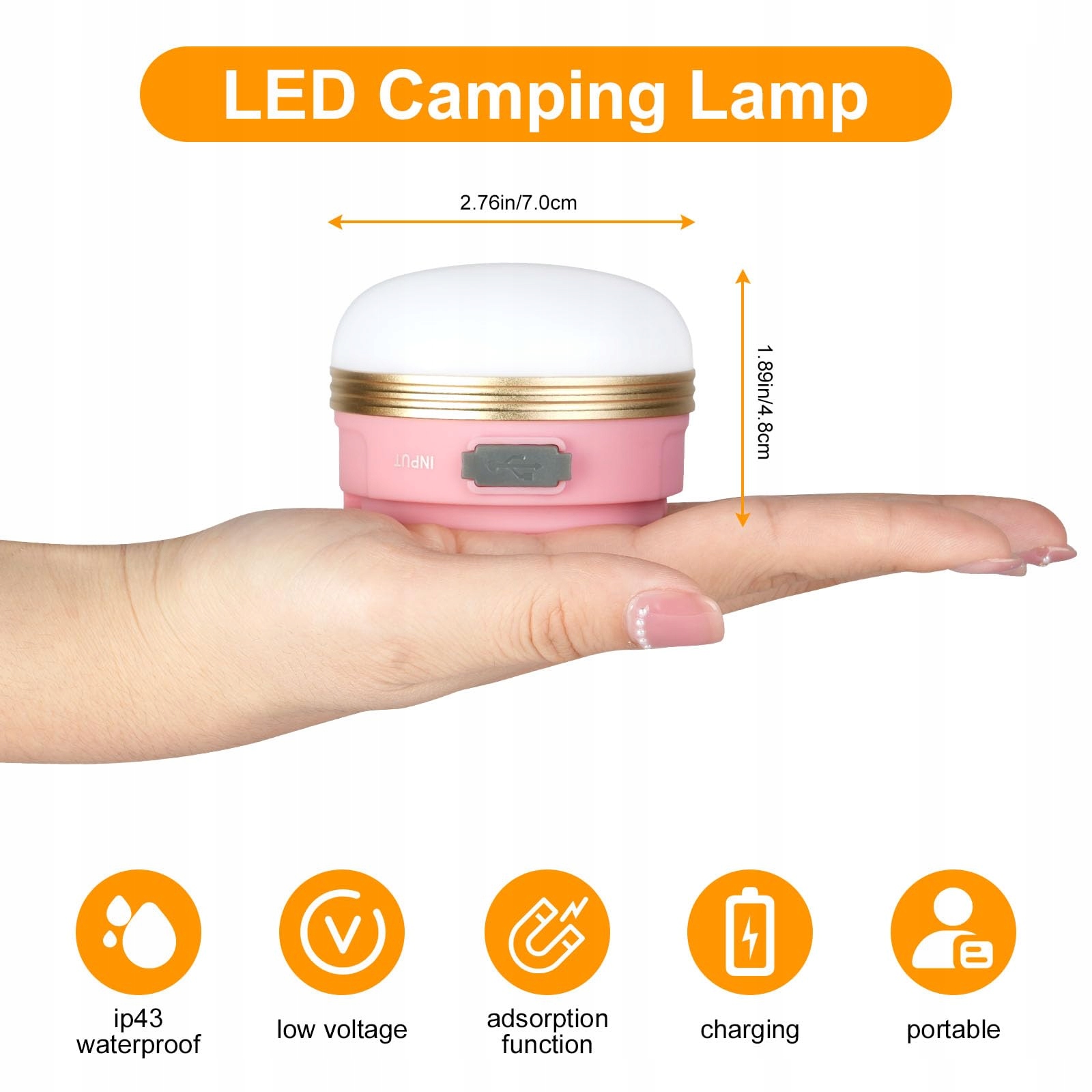 FLINTRONIC Lampa Campingowa LED USB 1800mAh Powerbank 4 Tryby SOS — miniatura 2
