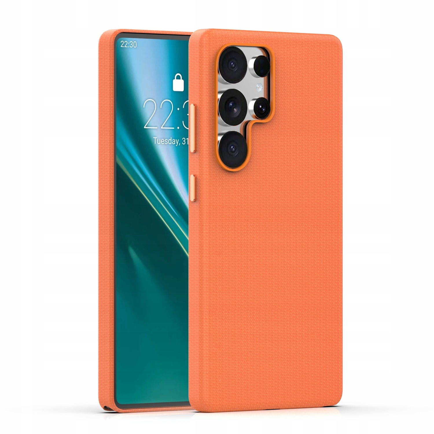 Krytka Pouzdro Etteri Elegant pro Samsung S25 Ultra oranžová magnetická