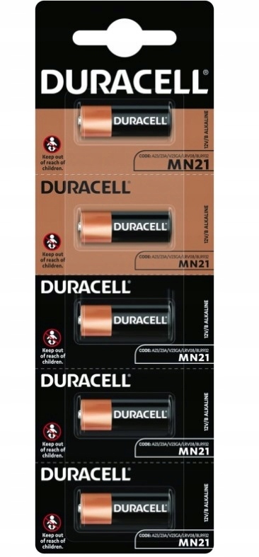 ORYGINALNA DURACELL MN21 12V A23 V23GA 3LR50 L1028 Symbol baterii MN21 (A23)