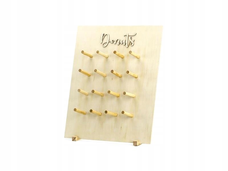 Stěna Na Donuty, Přírodní Dřevo, 45 X 55 CM