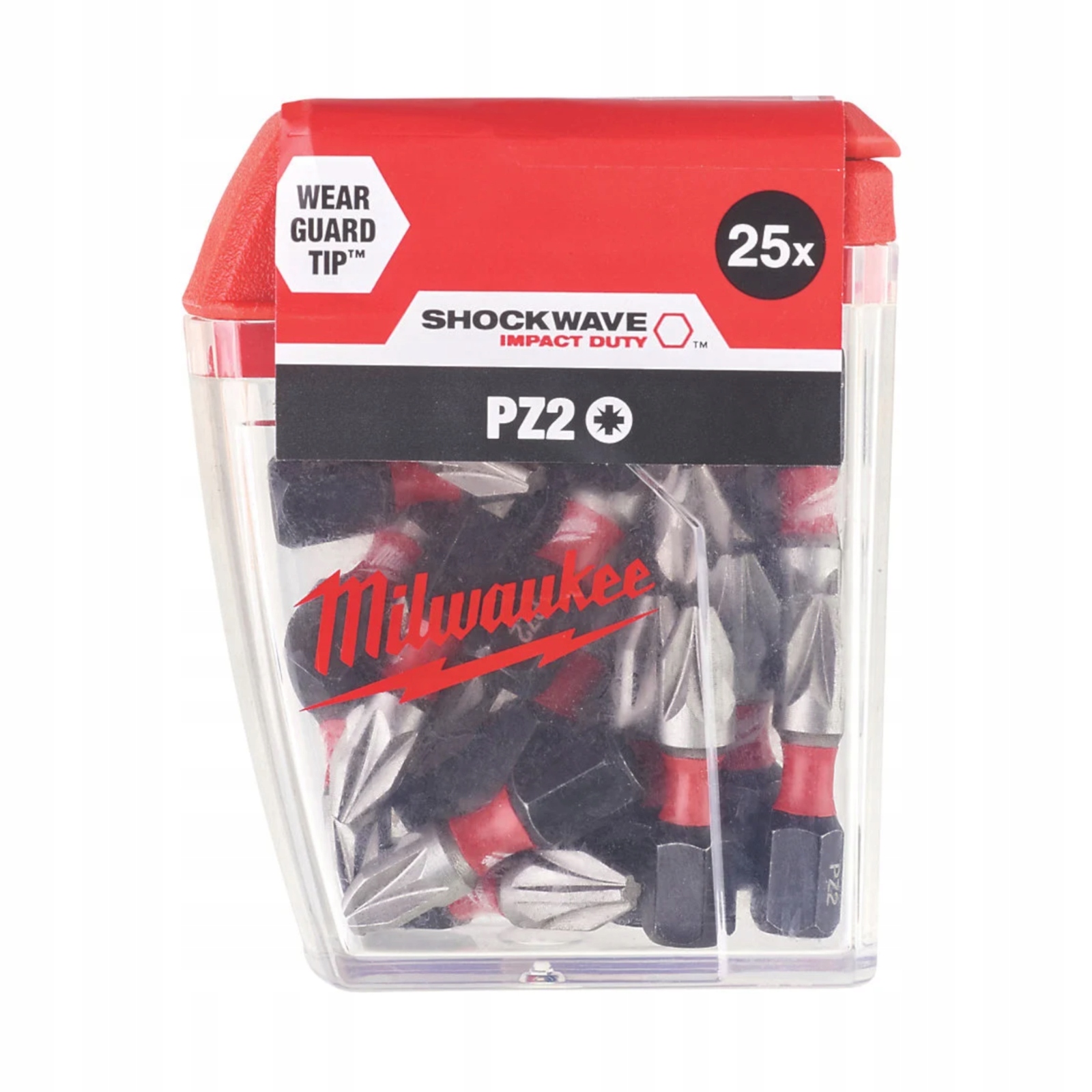 Nárazové bity Milwaukee Shockwave bit PZ2 25 mm sada bitů 25 ks