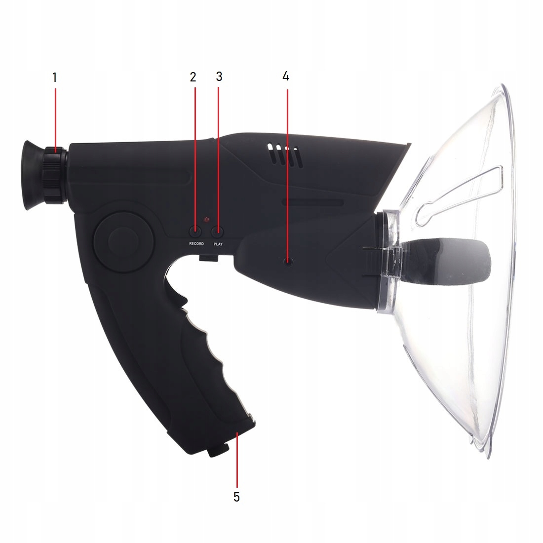 PODSŁUCH LORNETKA MIKROFON SZPIEGOWSKI KIERUNKOWY Model TN-12