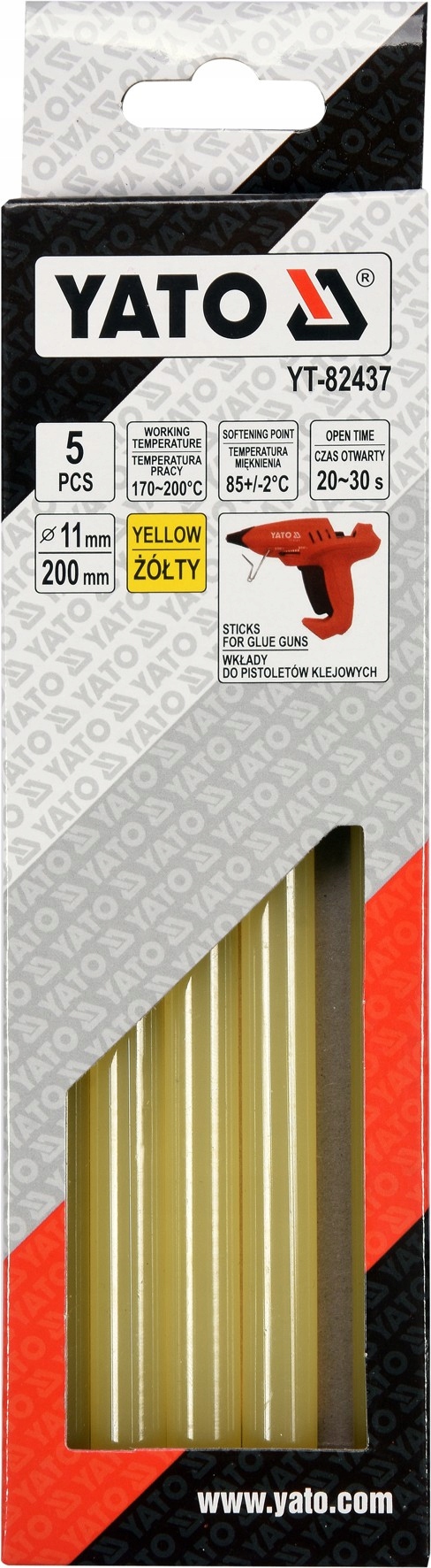 

Klej Do Pistoletu Żółty Wkład 11mm Yato 5szt