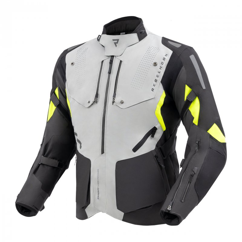 Textilná Bunda Rebelhorn Hiker IV Black/grey/fluo Yellow S