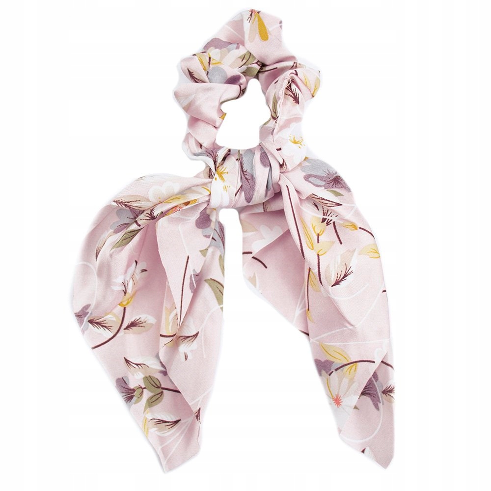 

Gumka do włosów Apaszka kwiaty Różowa scrunchies