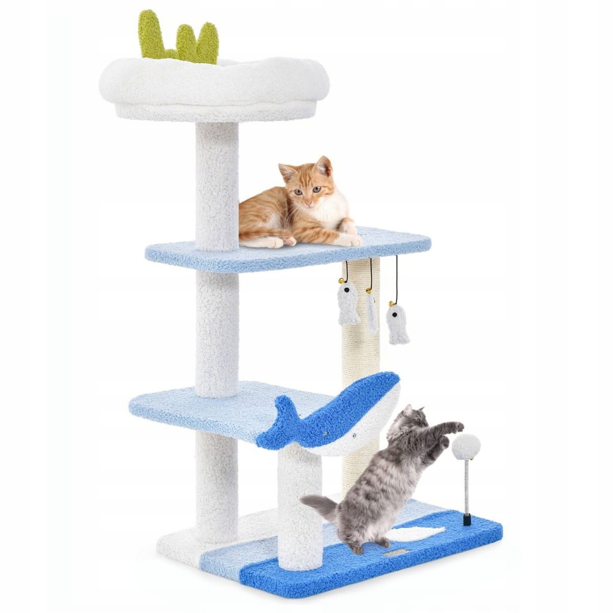 Levně Nízký škrabák, pelíšek Costway 61 100 cm