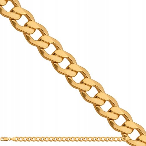 Zlatý plochý pancíř 585 řetízek pro ženy, masivní, efektní, 30.30 g R60