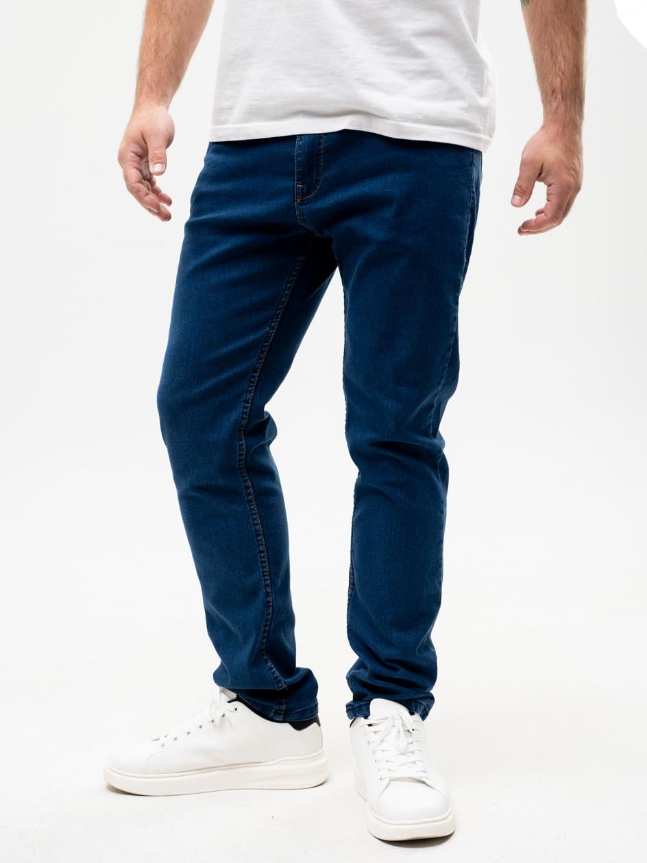 Pánské Džínové Kalhoty Klasické Jednoduché Pravidelné Urban City Tmavě Modré 38