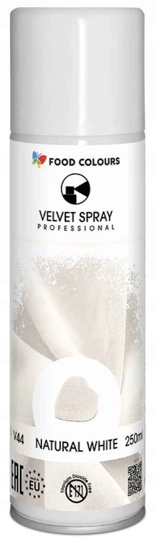 Levně Suede Velvet Barvivo ve spreji dekorace dort 250ml 1 ks Bílá
