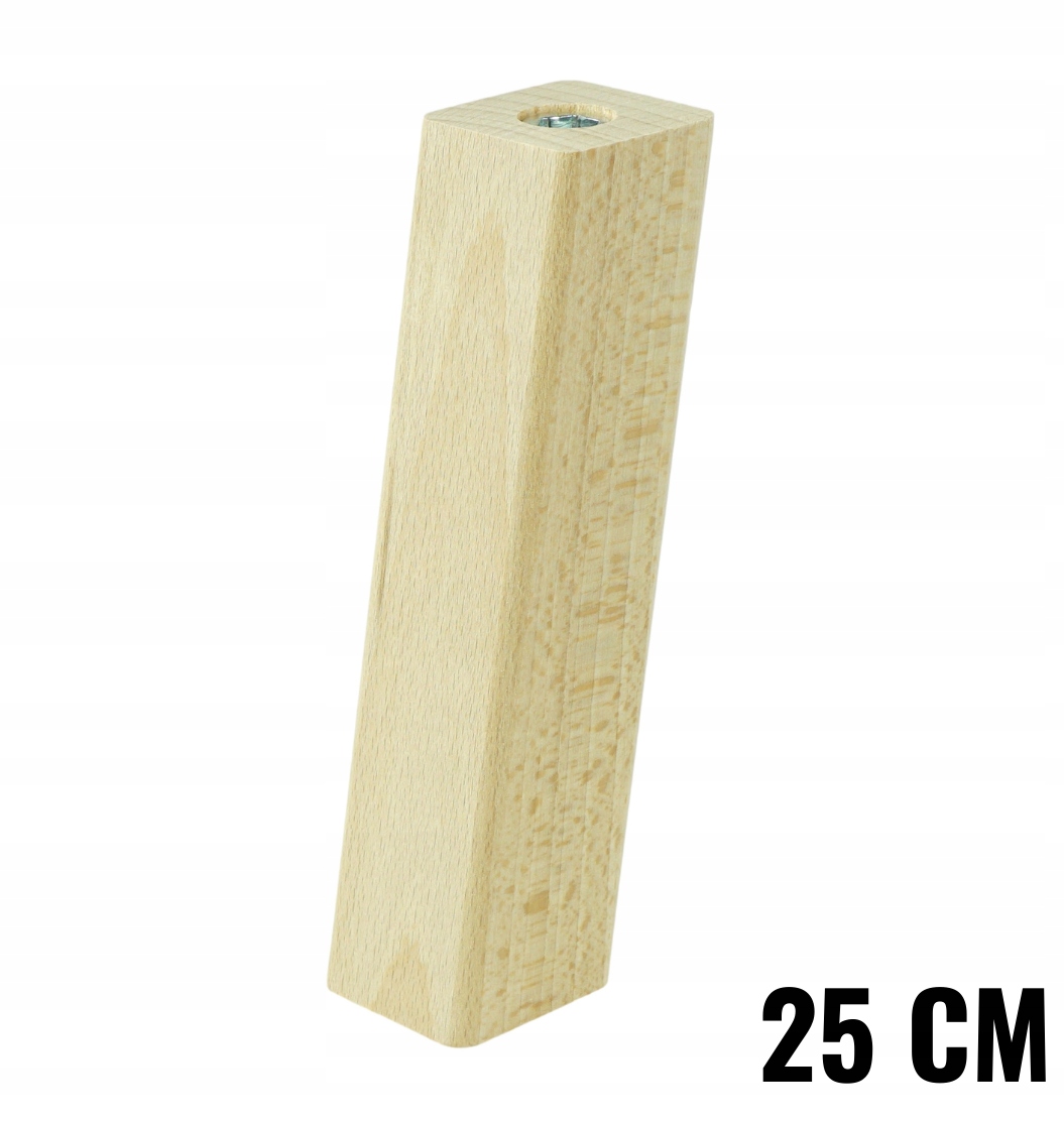 

Noga nóżka drewniana skośna bukowa 25 cm do mebli