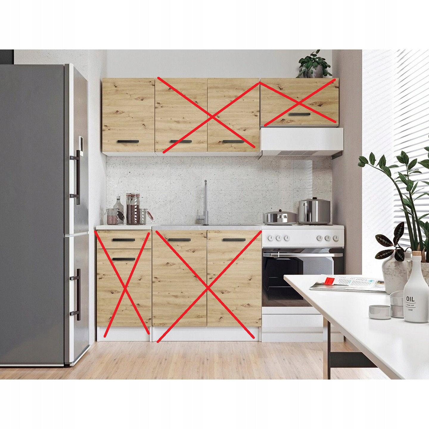 FRONTY SZAFKI WISZĄCEJ Z SERII MEGAN DĄB ARISTON