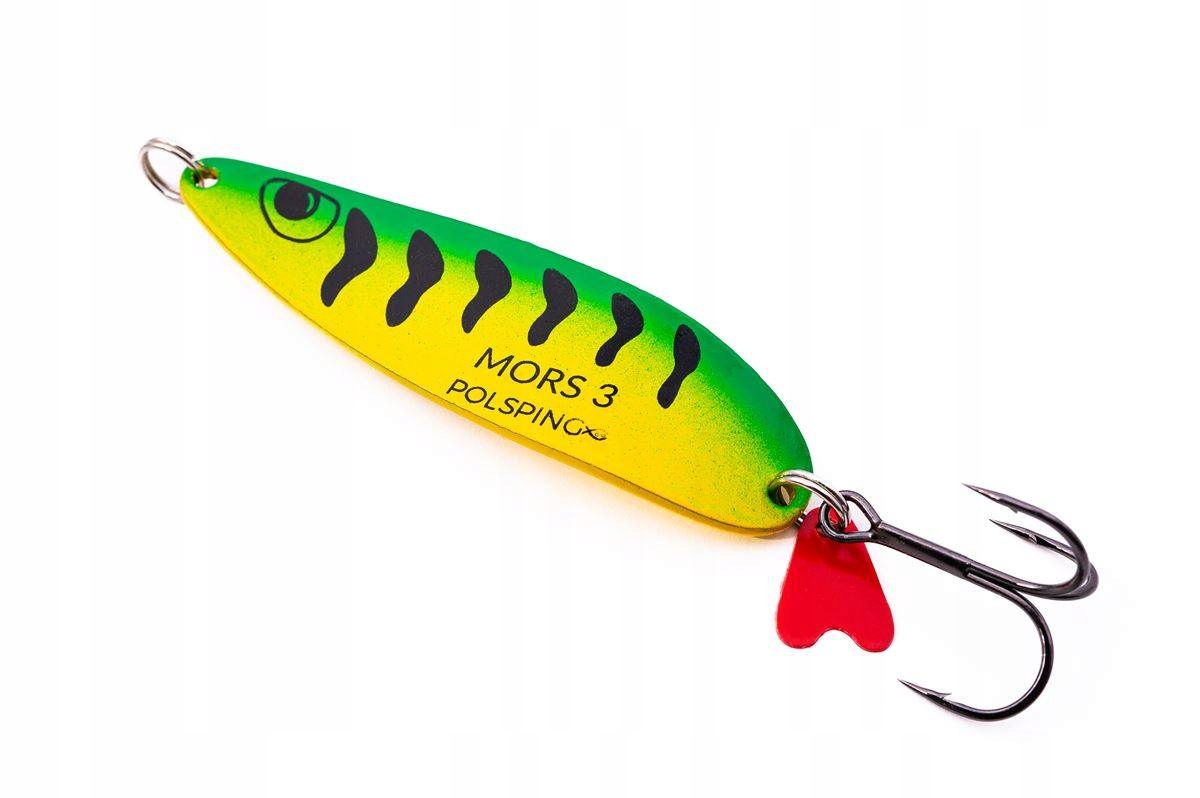 Błystka Wahadłowa Polsping Mors 2 14G Green Fluo Tiger 7CM Kotwice Bkk