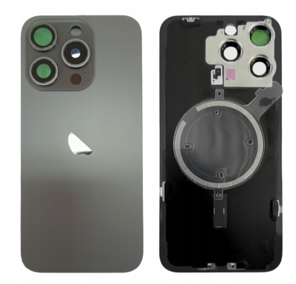 Klapka Plecki Tył iPhone 15 Pro Max Black z Ramką i z Magnesami