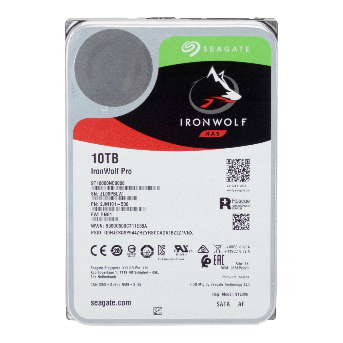 Seagate IronWolf Pro 10TB 7.2K 256MB Sata III 3.5'' ST10000NE0008