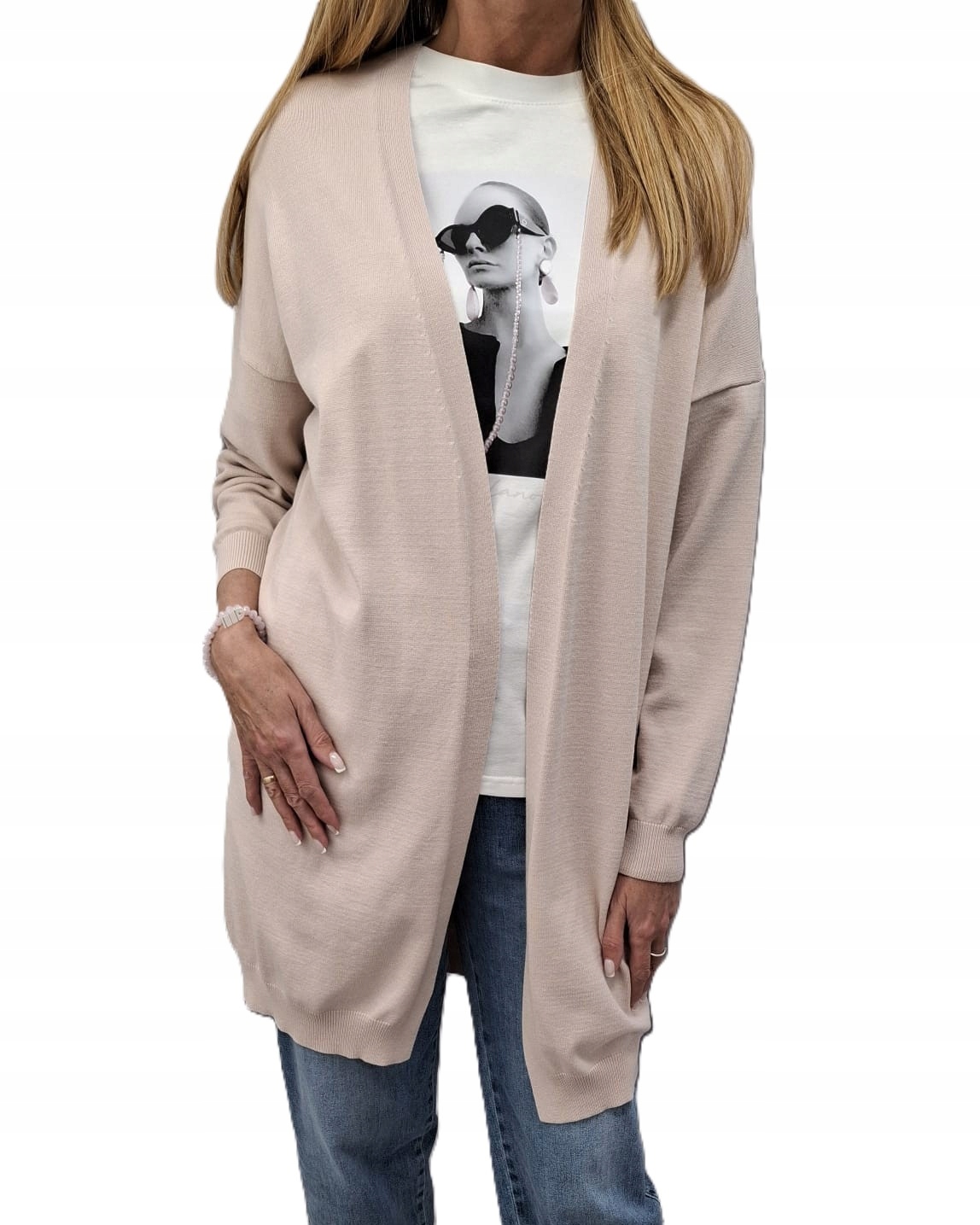 Cocomore Yarn Kardiganový svetr Přehoz Pudrová Růžová New