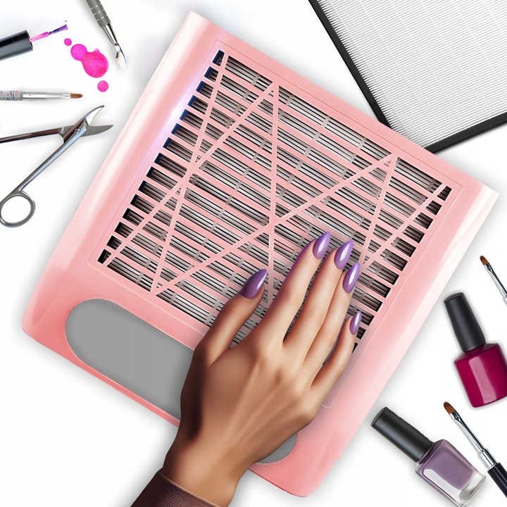 Odsávačka Prachu na nehty 80W Výkonný Kazetový Tichý Chod